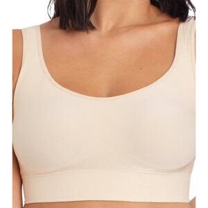 Truekind® Enhanced Comfort Wireless Shaper Bra Tan Beige Nude Sz SM 10023